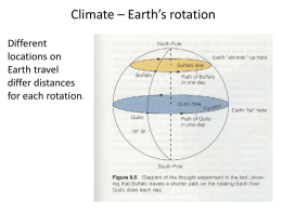 Climate – Earth`s rotation
