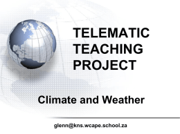 Presentation Climate and Weather