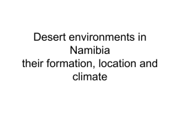 Deserts - formation, location and climate