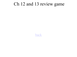 Ch 12 and 13 review game