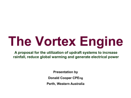 The Origin of the Concept - The Atmospheric Vortex Engine