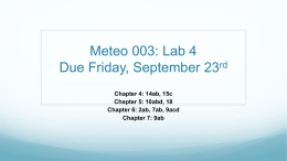 Meteo 003: Lab 4