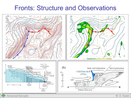 Lecture #14: Fronts