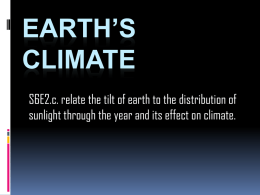 Earth`s Climate ppt - Armuchee Middle School