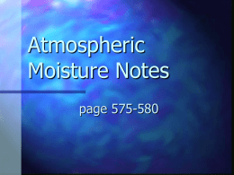 Atmospheric Moisture PPT File