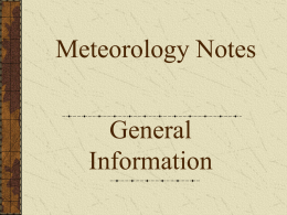 Meteorology Notes