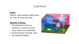 Notes: Weather Fronts