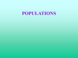 Populations, Competition, Predation, Migration