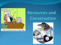Resources and Conservation