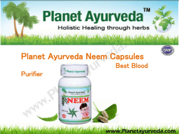 Planet Ayurveda Neem Capsules Best Blood Purifier