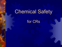 Chemical Safety NCNH District CR School