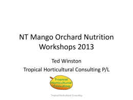 NT Mango Orchard Nutrition Workshops 2013