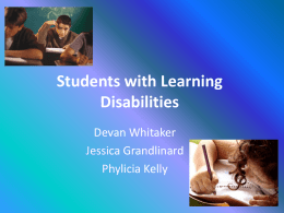 Learning Disabilities - Manchester University