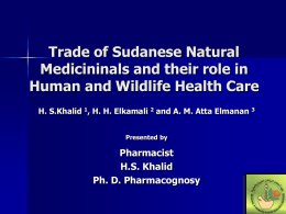 Medicinal Plants Potentials In The Flora Of Sudan