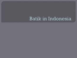 Batik in Indonesia