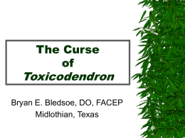 The Curse of Toxicodendron
