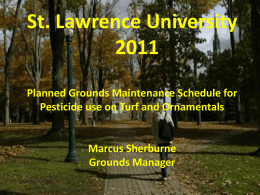 2011 St. Lawrence University Planned Grounds Maintenance
