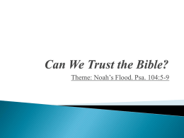 Can We Trust the Bible? - Franklin Church of Christ