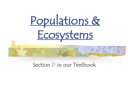 Populations & Ecosystems