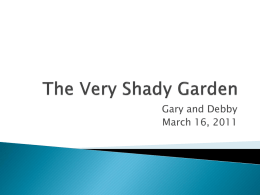 The Very Shady Garden - James City County/Williamsburg