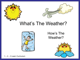 What’s The Weather? - 123 Learn Curriculum