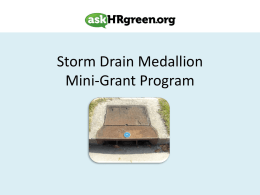 Storm Drain Medallion Mini-Grant Program
