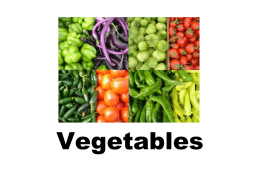 Ch 31 Vegetables - Marian High School