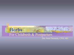 Herbs for Birth & Postpartum
