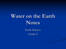 Water on the Earth Notes