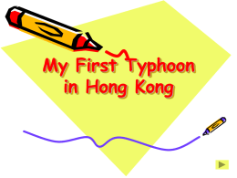 My First Typhoon in Hong Kong