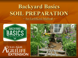 Backyard Basics: Soil Preparation