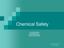 Chemical Safety - American Rose Society
