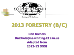 2013 forestry (b/c) - Merrillville Community School