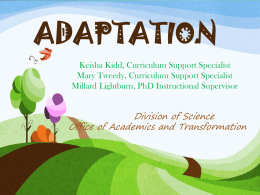 Adaptations - SchoolRack