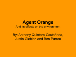 Agent Orange And its effects on the environment
