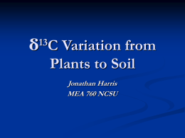 δ13C Variation from Plants to Soil
