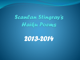 Scanlan Stingray`s Haiku Poems