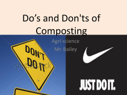 Do`s and Don`ts of Composting