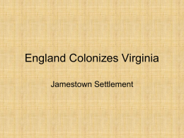 England Colonizes Virginia
