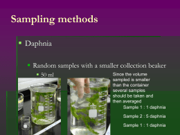 Sampling Daphnia