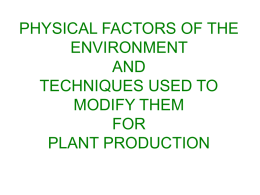 Environmental conditions that affect plant growth