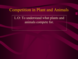 What do animals compete for?