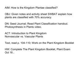 Plant Classification - Hicksville Public Schools / Homepage
