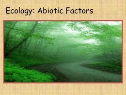 Abiotic Factors - Holy Family Regional School