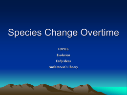 Species Change Overtime