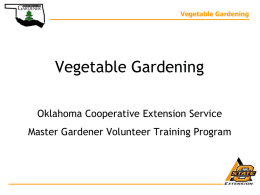 Vegetable Gardening - Oklahoma Cooperative Extension Service