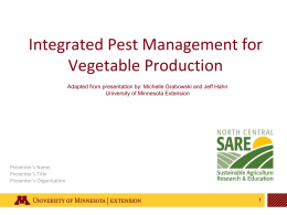 What is a pest? - Sustainable Agriculture Research and Education