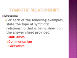 Symbiotic Relationships PPT