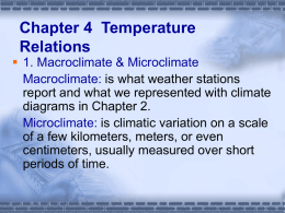 Chapter 4 Temperature Relations