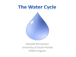 The Water Cycle - Stars - University of South Florida